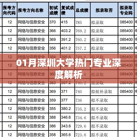 深圳大學(xué)熱門專業(yè)深度解析，一月資訊速遞