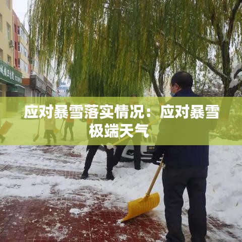 應(yīng)對暴雪落實情況：應(yīng)對暴雪極端天氣 